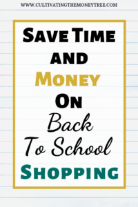 Save Time and Money On Back To School Shopping Post Pin