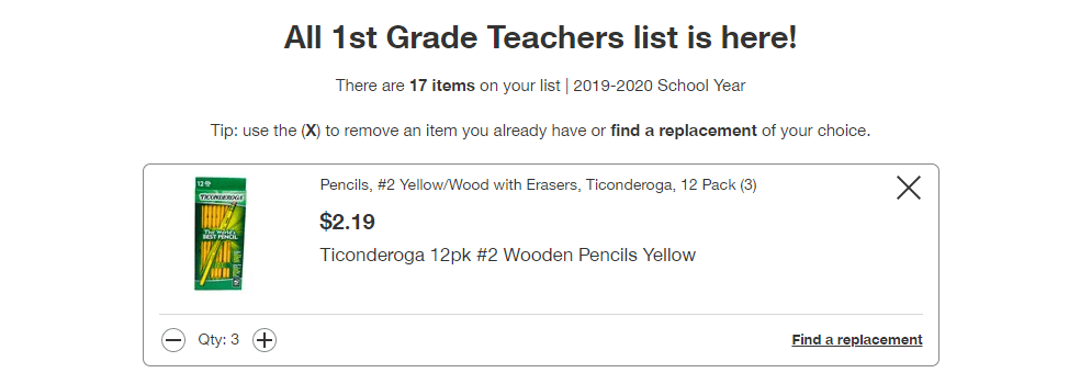 Target School List Assist Find A Replacement Option Image