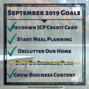 September 2019 Monthly Goals Instagram Post